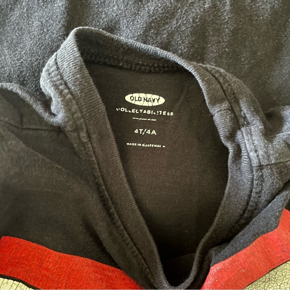 Old Navy Collectibles Run DMC Tee Shirt Black Red White Spell Out 2018 Sz 4T - Picture 3 of 7